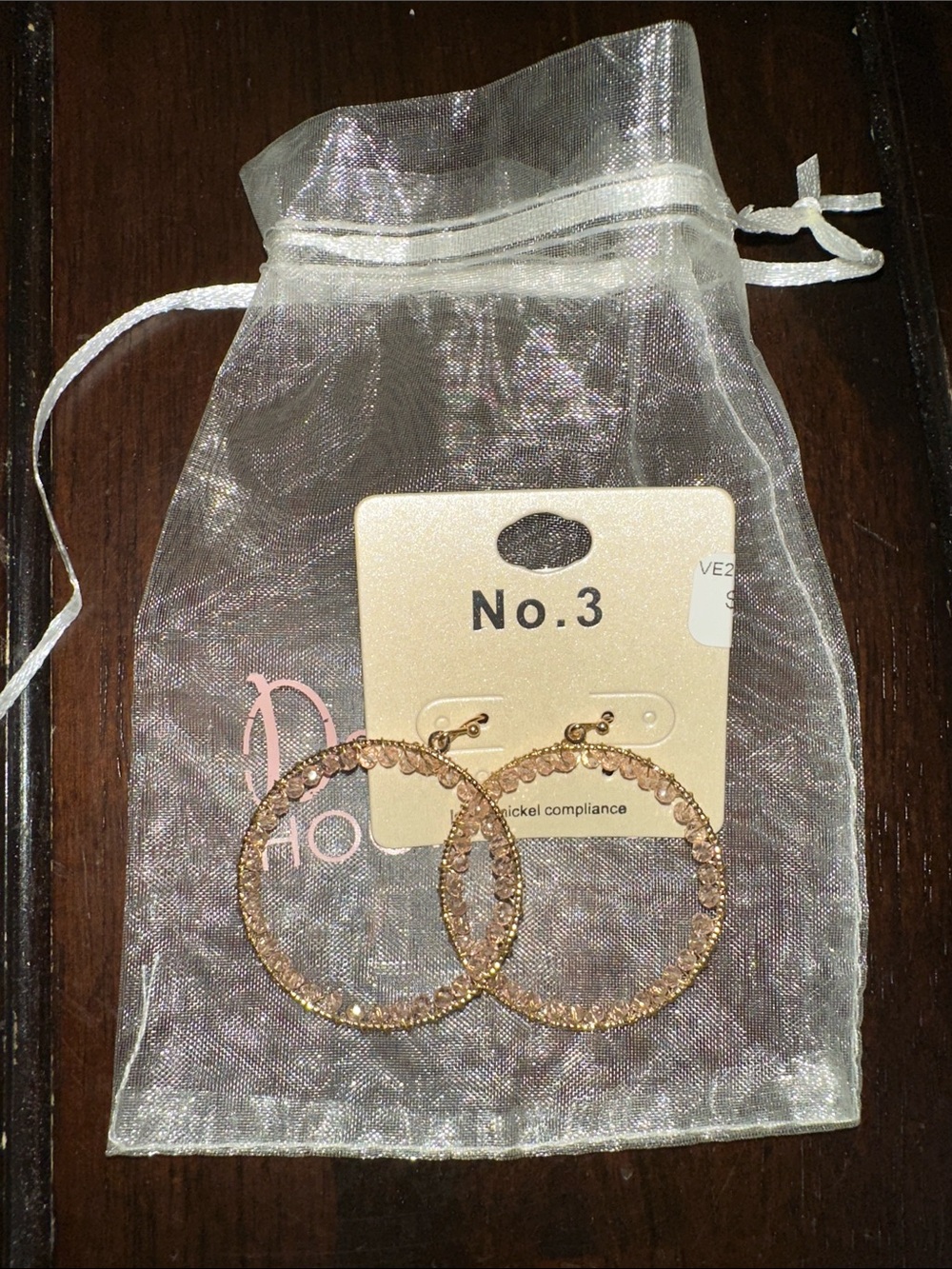 Rose-Gold Crystal Hoop Earrings - Women Jewelry